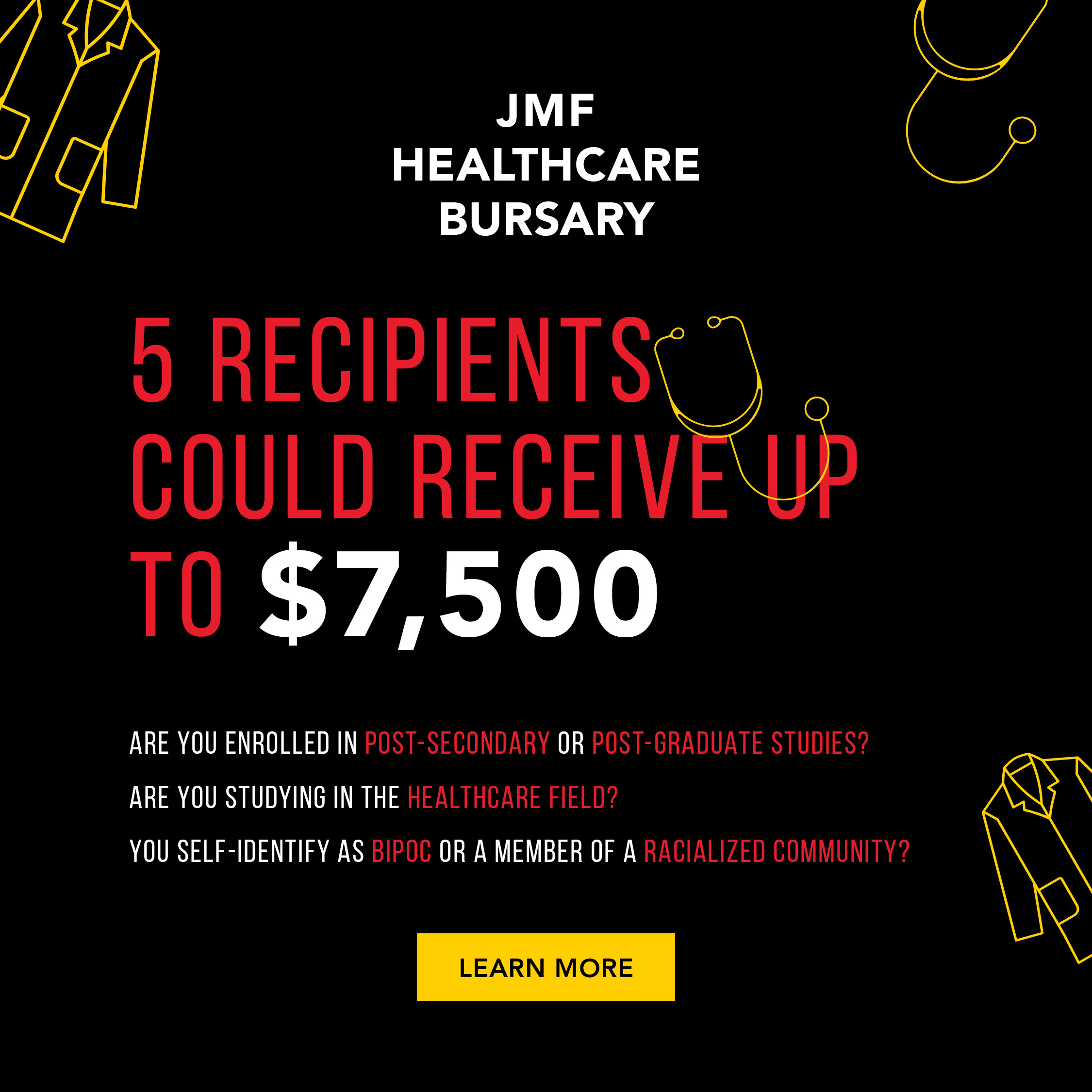 JMF Healthcare Bursary Banner