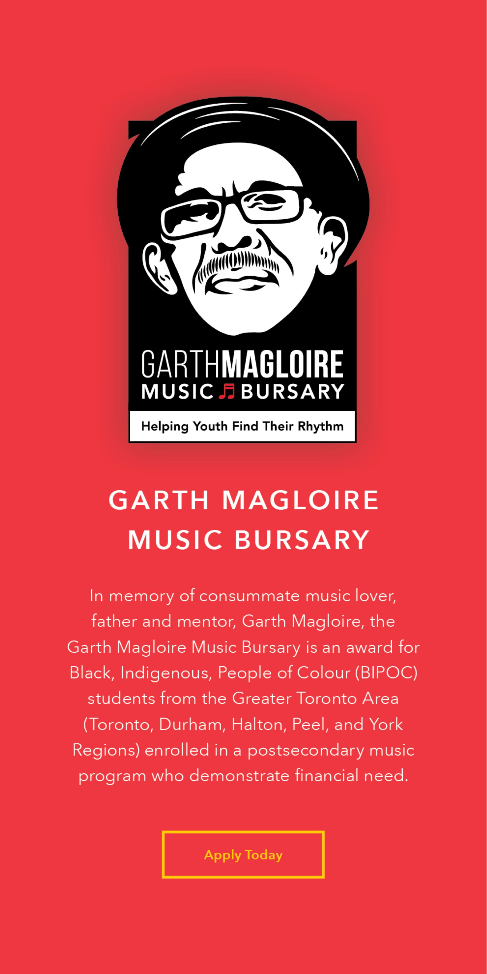 Garth Magloire Music Bursary